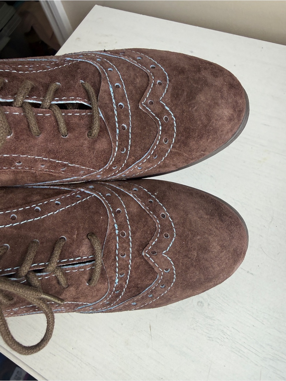 BOC Born Suzette Suede Wingtip Laceup Oxford Shoes sz 8.5 - Picture 10 of 14